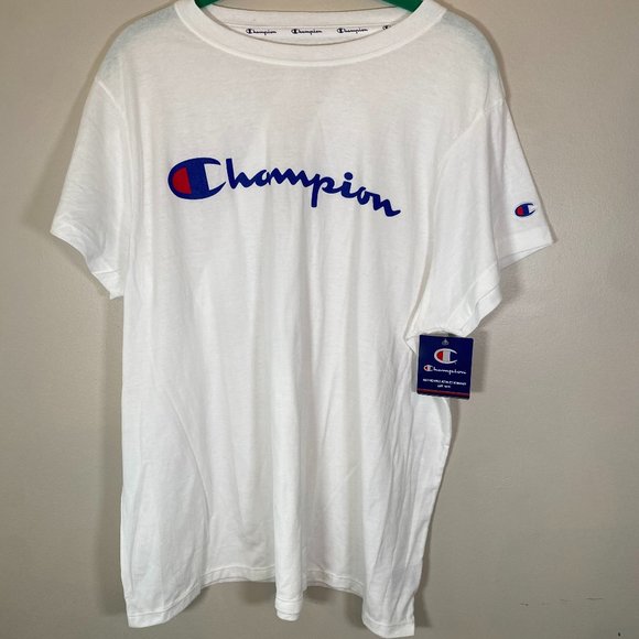 Champion Tops - NWT Champion White Classic Logo Short Sleeve Shirt